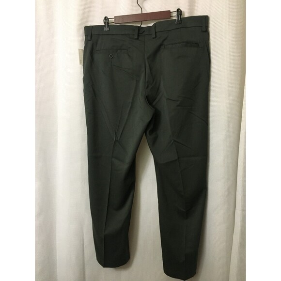 Amazon Essentials Casual Pants Men's Size 40W X 30L Green Flat Front - Picture 3 of 9